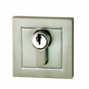 Edbsqbnv Door Lock Eurobolt Deadbolt Brushed Nickel Double Cylinder Square Deadlocks & Night Latches