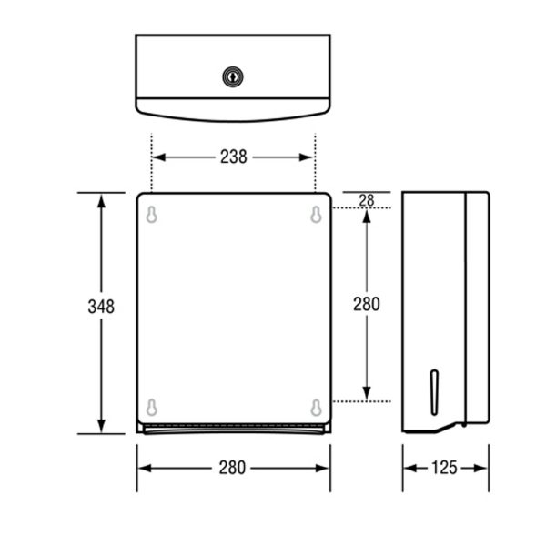 Elipse Paper Towel Dispenser 348X280Mm Antimicrobial Ml725Ar_Anmb Bathroom Accessories