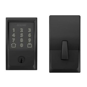 Encode Smart Lock Deadbolt Matt Black Sre60120 Works On Google Assist Black Door Hardware