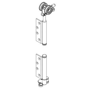 End Hanger Set Non Morticed Satin Stainless Bws2-50Shss Bifold & Sliding Door Hardware