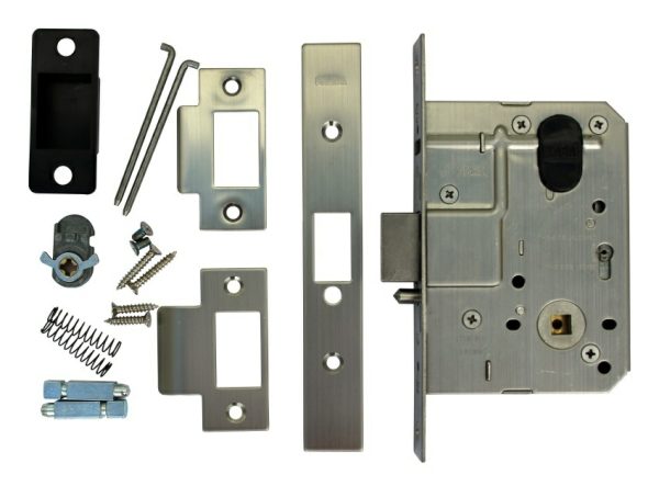 Entrance Door Pack Mortice Lock Round Plate W/ Snib Hole & Lever Commercial Door Hardware