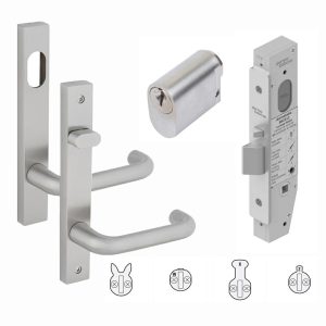 Entrance Door Pack Sbm2 Narrow Mortice Lock Cylinder Plate Handles Commercial Door Hardware