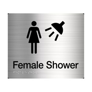 Female Shower Amenity Sign Braille Stainless Steel Fs-Ss Bathroom Hardware