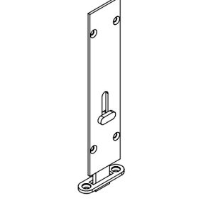 Flush Bolt 456Isn Square 190Mm Inward Opening Satin Nickel Door Hardware