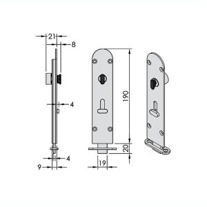 Flush Bolt Round 190Mm Lockable Pvd Brass 456Repvdb-1 Door Hardware