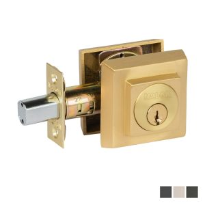 Forged Brass Deadbolt Square Double Cylinder – Available In Various Finishes Deadlock Cylinders & Accessories