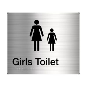 Girls Toilet Amenity Sign Braille Stainless Steel Gt-Ss Bathroom Hardware