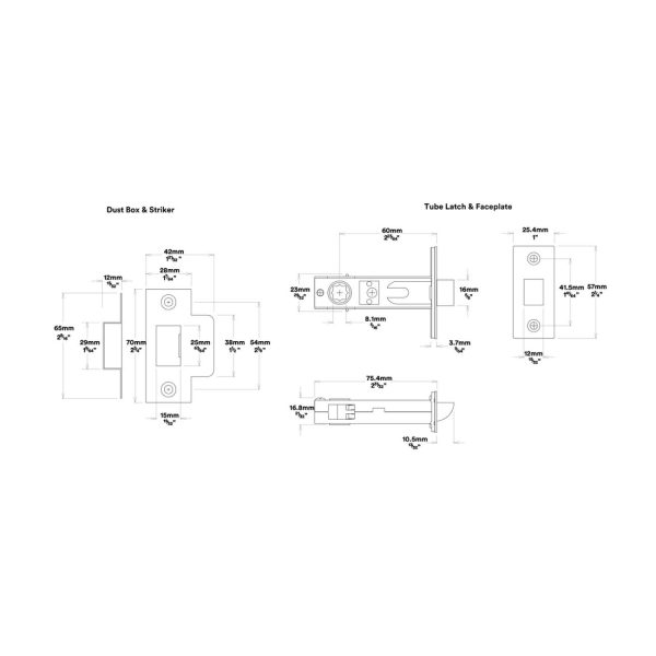 Guildford Door Knob On Rectangular Backplate Privacy Kit With Turn – Available In Various Finishes Door Handles & Knobs