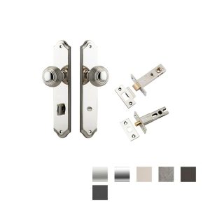 Guildford Door Knob On Shouldered Backplate Privacy Kit With Turn – Available In Various Finishes Door Handles & Knobs