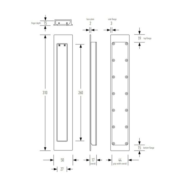 Halliday & Baillie Pivot Door Privacy Set Flush Pull With Snib And Indicator 1485 – Available In Various Finishes Bathroom Door Hardware