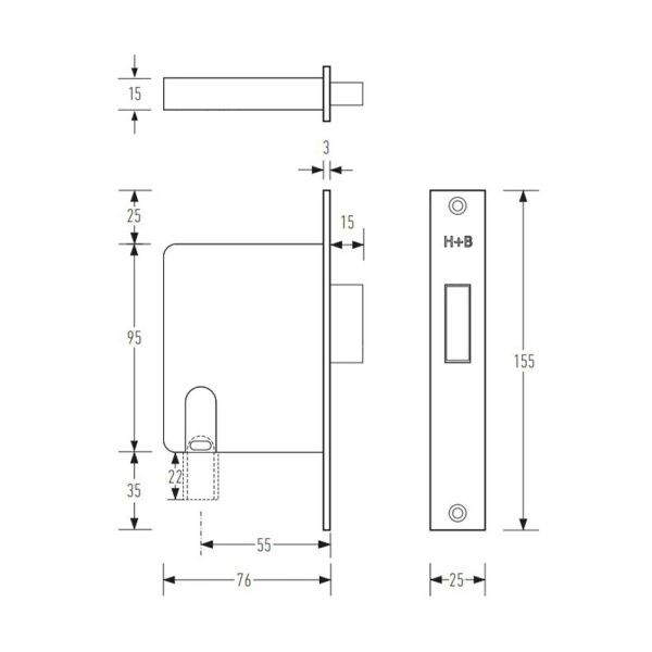 Halliday & Baillie Pivot Door Privacy Set Flush Pull With Snib And Indicator 1485 – Available In Various Finishes Bathroom Door Hardware