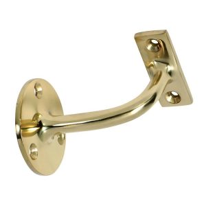 Hand Rail Bracket Polished Brass 75Mm Td1545 Locks & Accessories