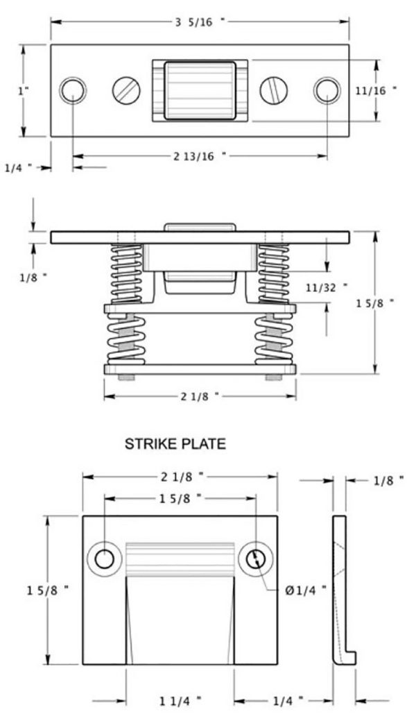 Heavy Duty Roller Catch – Available In Various Finishes Door Hardware