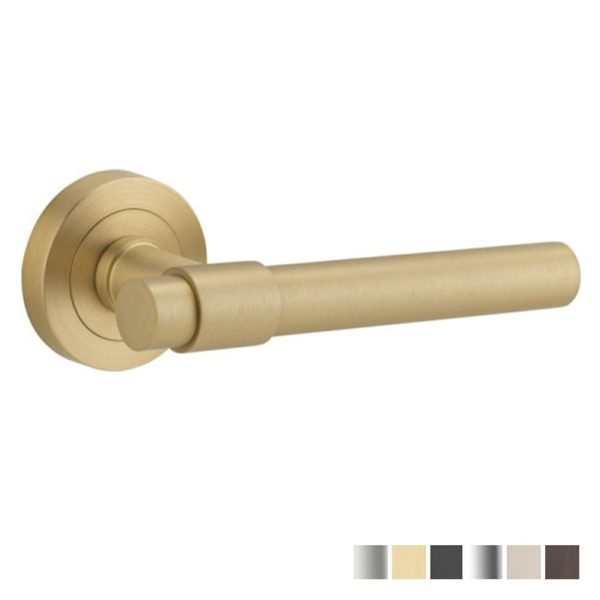 Helsinki Door Lever Handle On Round Rose – Customise To Your Needs Architectural Door Hardware