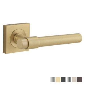 Helsinki Door Lever Handle On Square Rose – Available In Various Finishes – Customise To Your Needs Black Door Handles