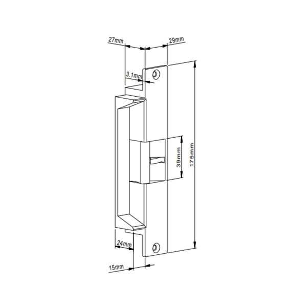 High Security Fully Monitored Electric Strike 12-24 Vdc/Ac Kes2200 Electric Strikes