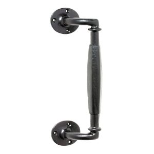 Iron Offset Pull Handle 265X60Mm Matt Black 1867 Cabinet Hardware