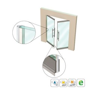 Is7340Si Astragal Translucent Door Seal For 10Mm Glass Doors – Available In Various Sizes Door Hardware