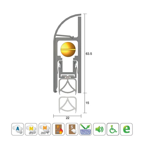 Is8091S Automatic Door Bottom Seal – Available In Various Finishes And Sizes Antimicrobial And Antibacterial