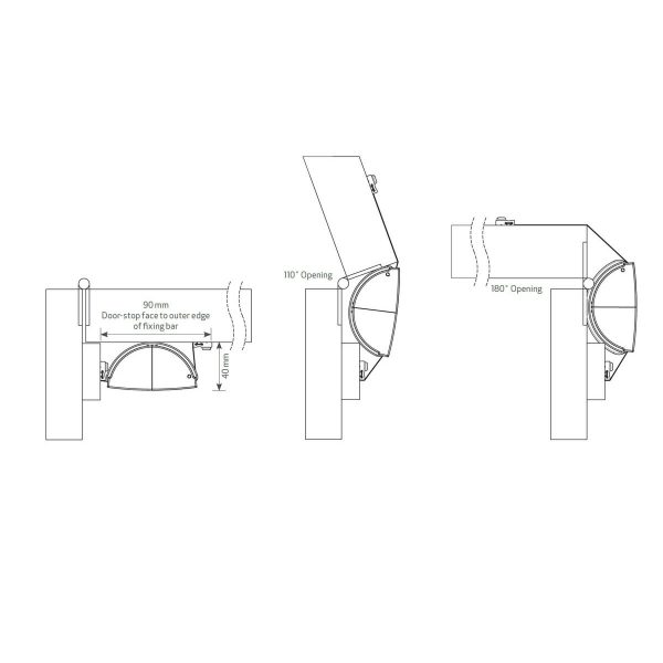 Is9570 Gap Filling Aluminium And Fabric Retrofit Finger Guard 1925Mm Door Hardware