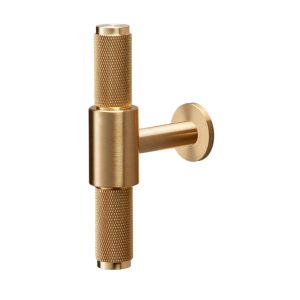 Knurled Cabinet T-Bar Handle Brass Rtb-054085 Cabinet Hardware