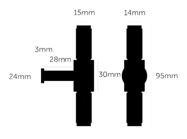 Knurled Cabinet T-Bar Handle Brass Rtb-054085 Cabinet Hardware