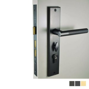 Knurled Domici Ozi 1 Combo Longplate – Available In Various Finishes And Handing Door Handles & Knobs