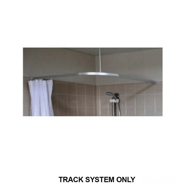 L Bend Shower Curtain Track System – Available In Various Sizes Bathroom Accessories