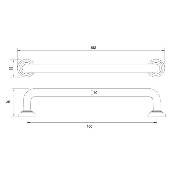 L863 Beeston Iron Handle 160Mm Iron Black L863160Bkir Cabinet Hardware