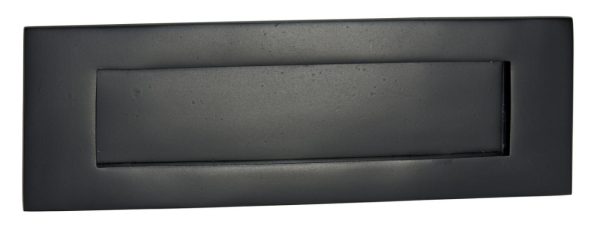 Letter Plate 300X100Mm Matt Black 1949 Letterboxes