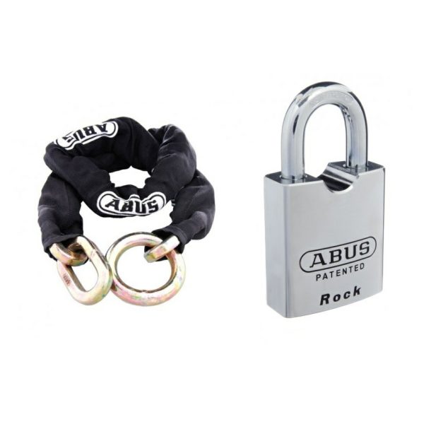 Loop Chain 12Mmx120Cm 12Ks120Blk + 83/60 Padlock 60Mm Body 8360Nkd Gate Hardware