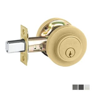 Low Profile Deadbolt Round Single Cylinder – Available In Various Finishes Deadlock Cylinders & Accessories