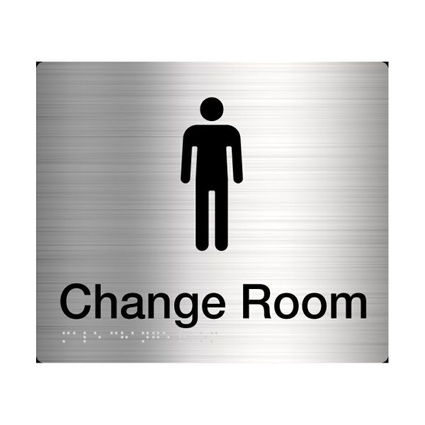 Male Change Amenity Sign Braille Stainless Steel Mc-Ss Bathroom Hardware