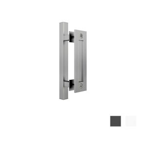 Mappas Barn Square Door Handle Set 305Mm With Flush Pull – Available In Various Finishes Barn Door Hardware