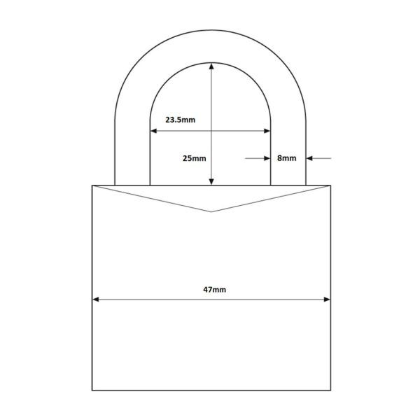 Mariner High Security Padlock Keyed To Differ Pearl Chrome 83Mar45Nkd Gate Hardware