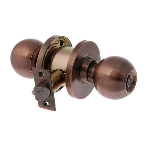 Metro Entrance Knob Set Fire Rated 60Mm Backset Antique Copper Ea3700Ac60 Knob Sets