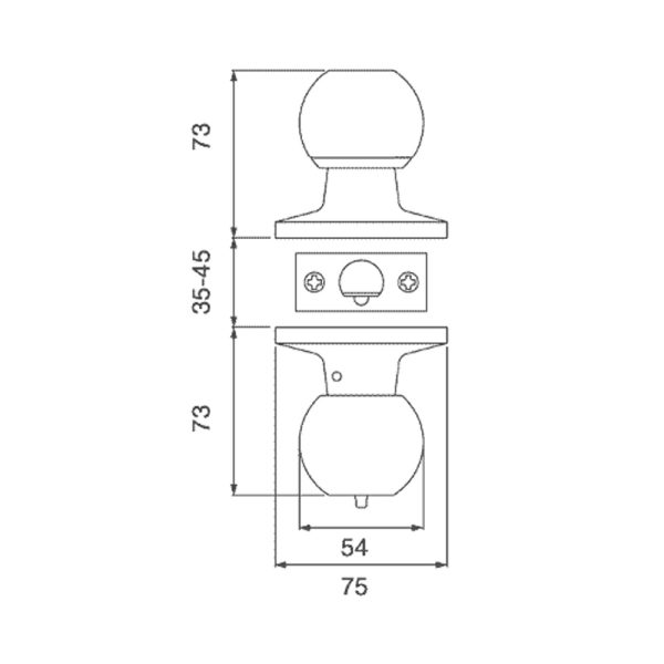 Metro Entrance Knob Set Fire Rated Adjustable Tiebolt 60-70Mm Backset Ra3000Ss Knob Sets