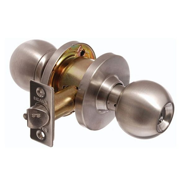 Metro Institution Knob Set Fire Rated 70Mm Backset Satin Stainless Steel Ea3061Ss70 Knob Sets