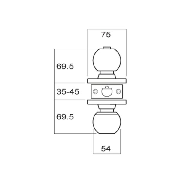 Metro Institution Knob Set Fire Rated 70Mm Backset Satin Stainless Steel Ea3061Ss70 Knob Sets