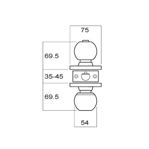 Metro Passage Knob Set Fire Rated 60Mm Satin Stainless Steel Ea3082Ss60 Knob Sets