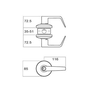 Metro Storeroom Lever Set Keyed To Differ 70Mm Satin Chrome Ev6062Sc70 Lever Sets