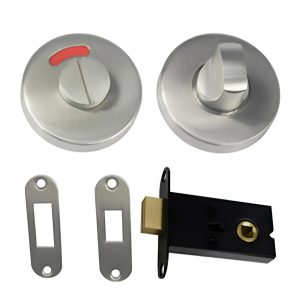 Morticed Lock And Indicator Set Satin Stainless Steel 400_Lock_Ss Bathroom Accessories