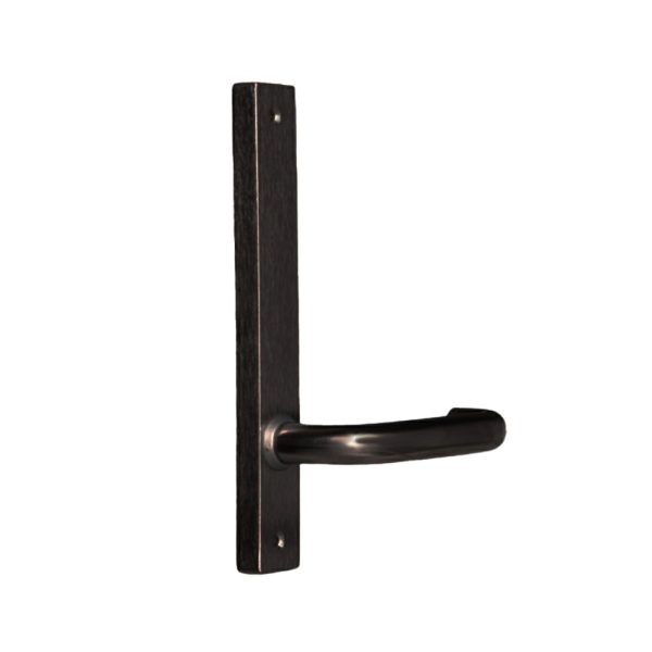 Narrow Square End Plate Visible Fix With Lever Matt Black 4905/70Pcmb Black Door Handles