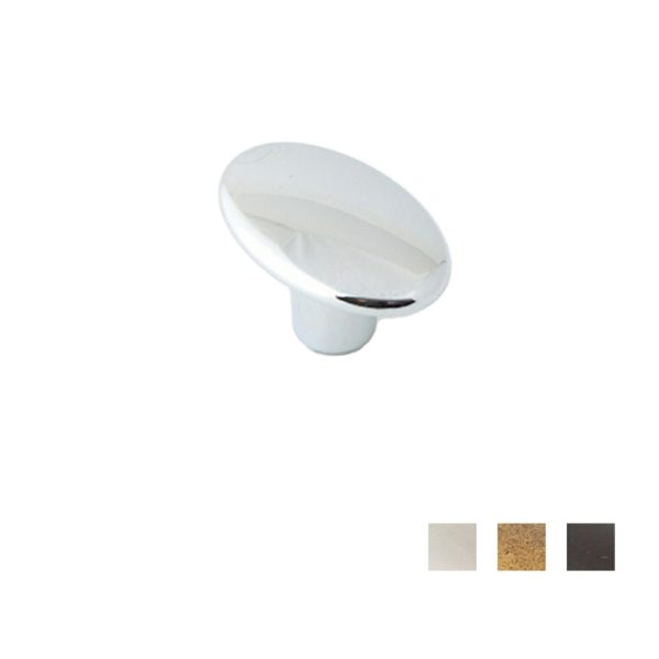 Nostalgia Century Oval Knob – Aavailable In Various Finishes And Sizes Bathroom Cabinet Handles