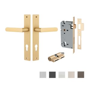 Osaka Door Lever Handle On Rectangular Backplate Entrance Key/Key – Available In Various Finishes Door Hardware