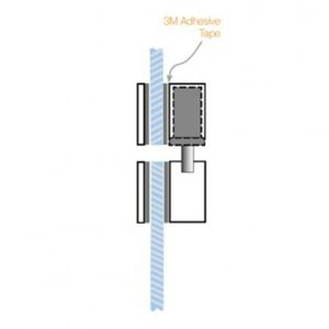 Padde Es8000 V-Lock Glass Door Housing 208000-000 Bathroom Door Hardware