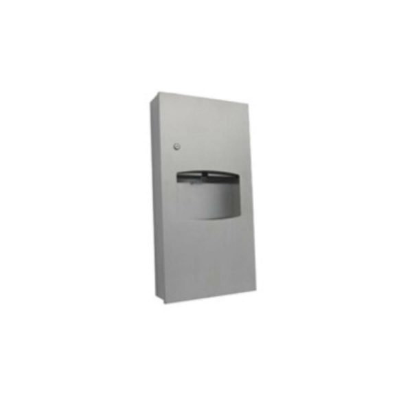 Paper Towel Dispenser With Waste Receptacle 365X720X112Mm Satin Stainless Steel Ml710_Rec_Mk2 Bathroom Accessories