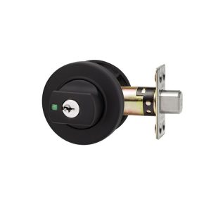 Paradigm Deadbolt Round Rose Matte Black 005/B1Mbkdp Black Door Hardware