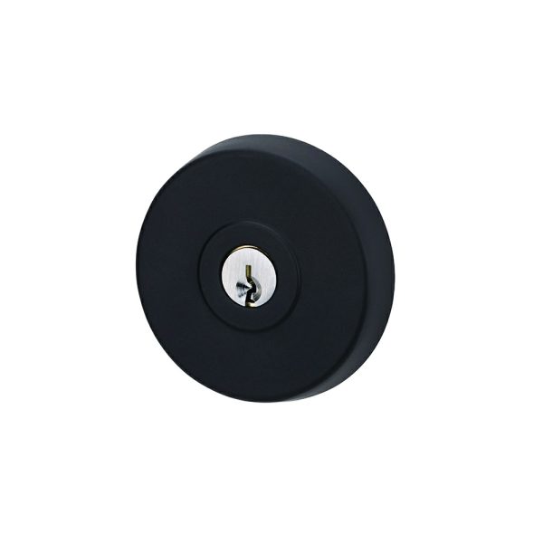 Paradigm Deadbolt Round Rose Matte Black 005/B1Mbkdp Black Door Hardware