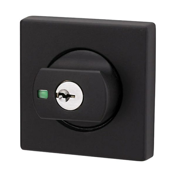 Paradigm Square Deadbolt Rose Matt Black 005/B2Mbkdp Black Door Hardware